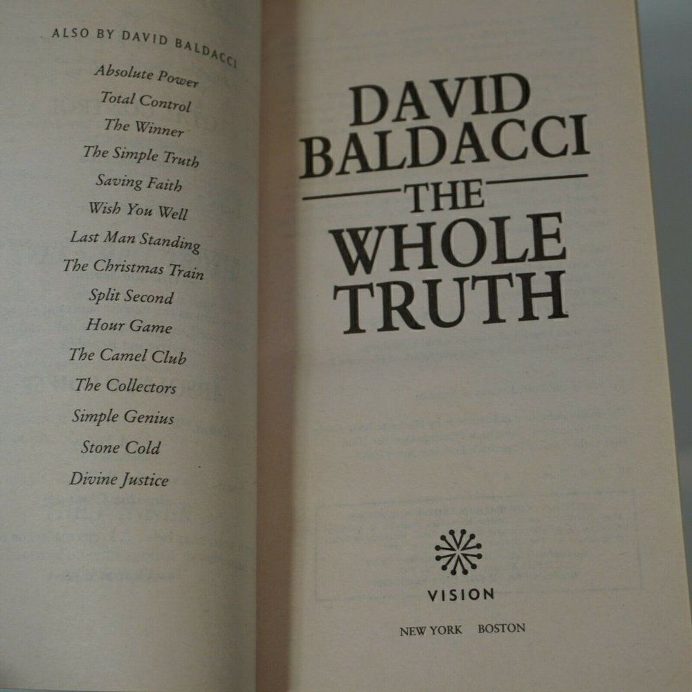 The Whole Truth by David Baldacci 2008 Vision Paperback - Picture 5 of 6